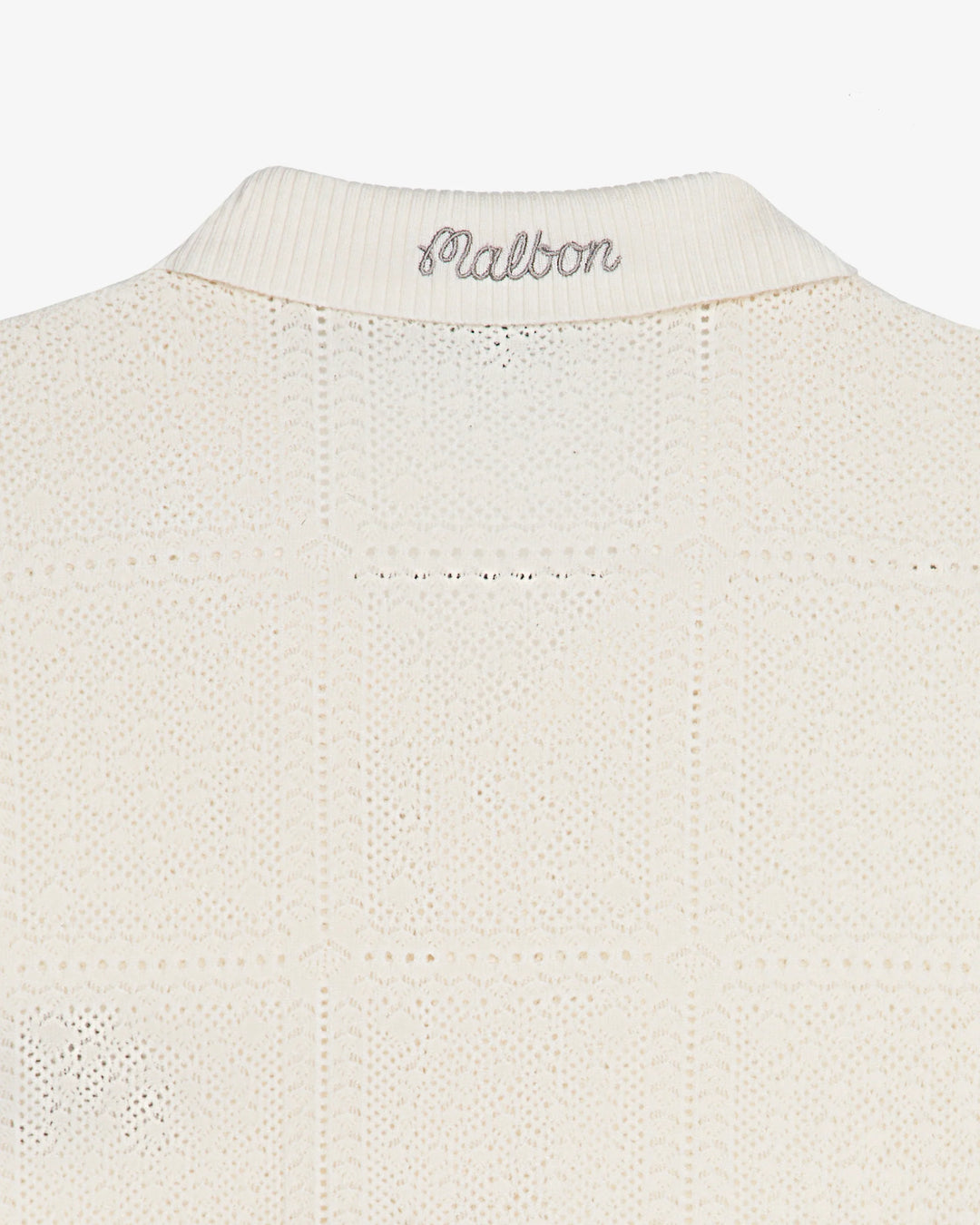 Malbon Men's Resort Crochet Cardigan - Whisper White - Sun Diego Boardshop