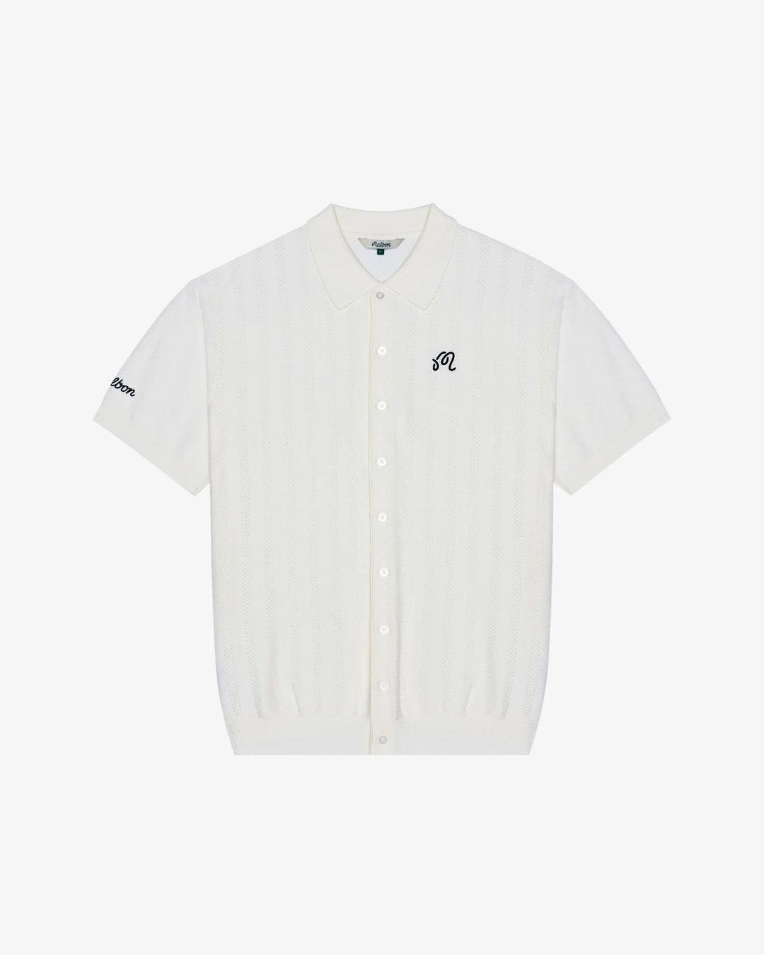Malbon Men's Crosscut Polo - Ivory - Sun Diego Boardshop