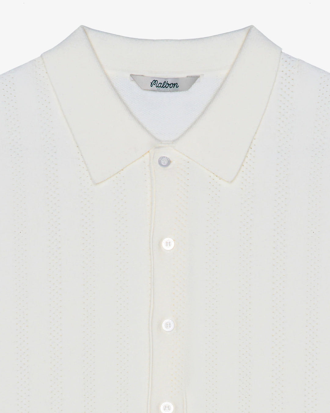 Malbon Men's Crosscut Polo - Ivory - Sun Diego Boardshop