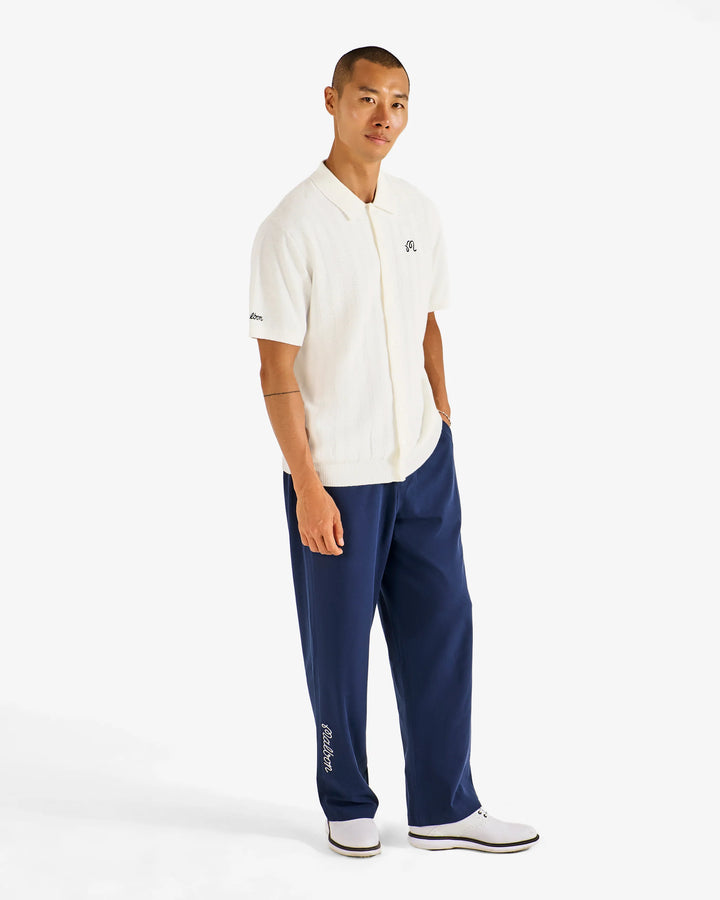 Malbon Men's Crosscut Polo - Ivory - Sun Diego Boardshop