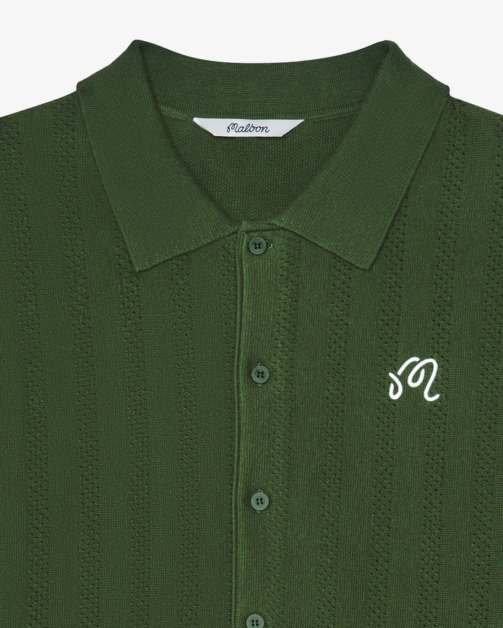 Malbon Men's Crosscut Polo - Rifle Green - Sun Diego Boardshop