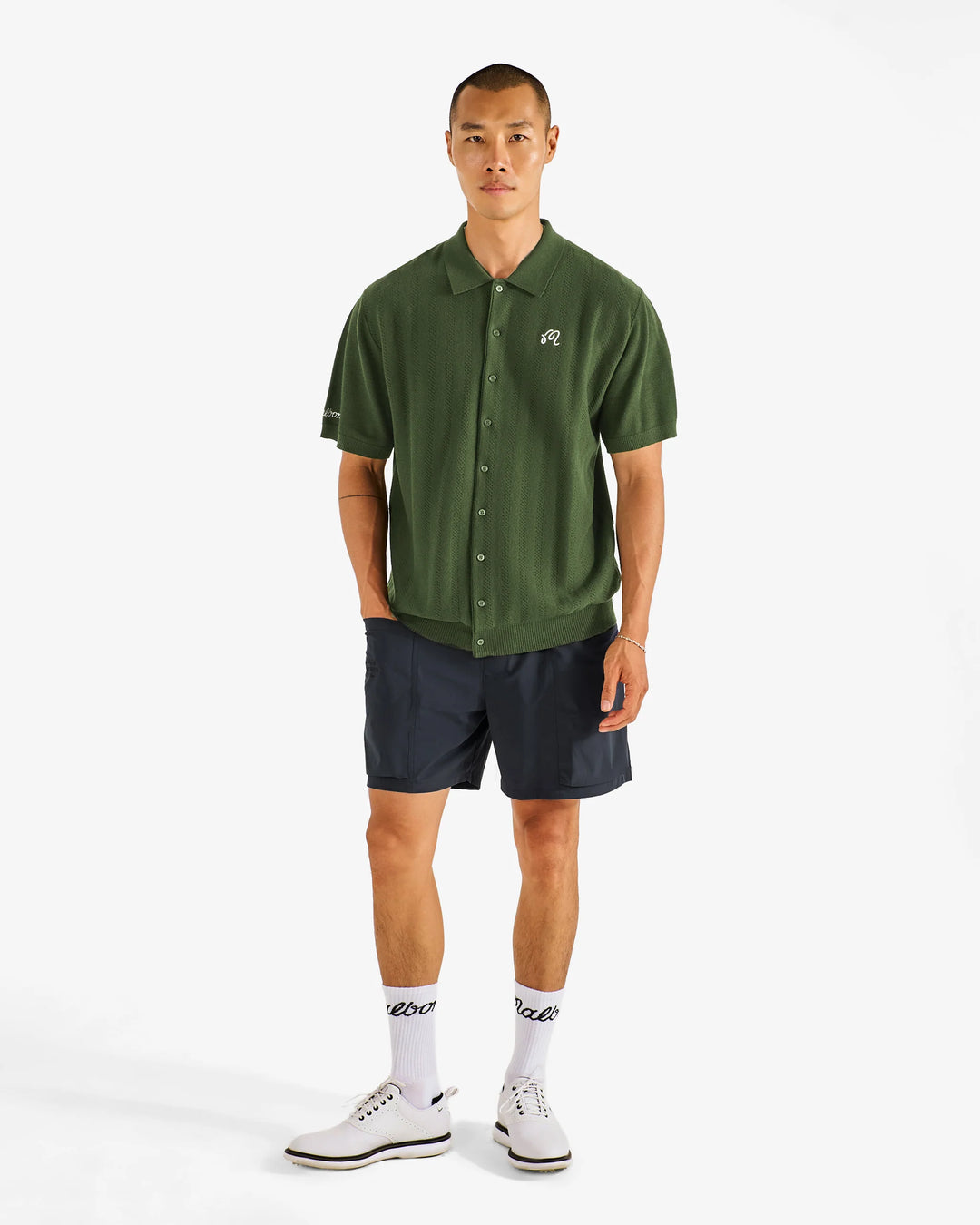 Malbon Men's Crosscut Polo - Rifle Green - Sun Diego Boardshop