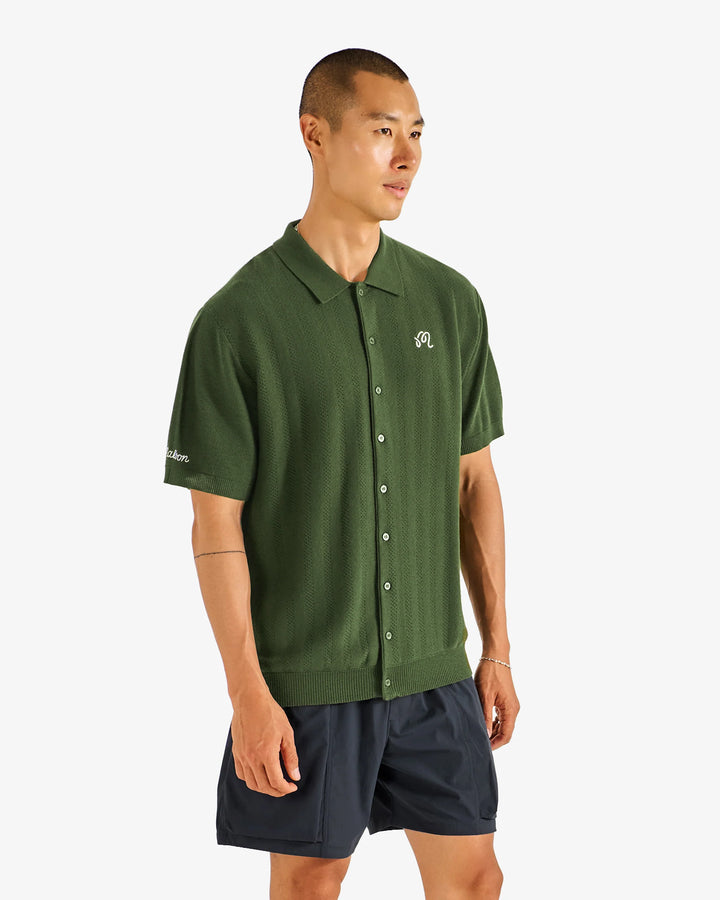 Malbon Men's Crosscut Polo - Rifle Green - Sun Diego Boardshop