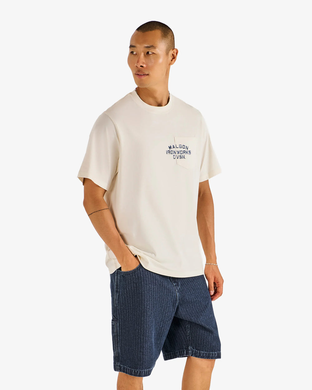 Malbon Men's Vista Ironworks Tee - Ivory - Sun Diego Boardshop