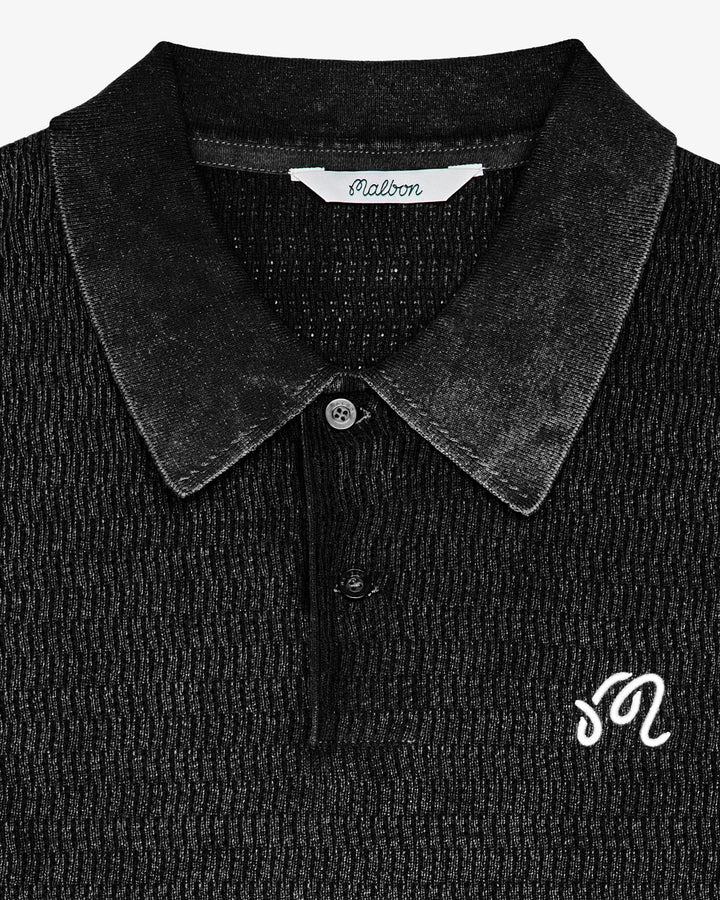 Malbon Men's Brickwork Polo - Black - Sun Diego Boardshop