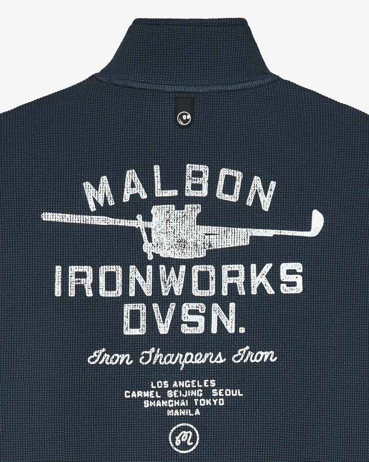 Malbon Men's Flyer Ironworks Mid Layer - Blueberry - Sun Diego Boardshop