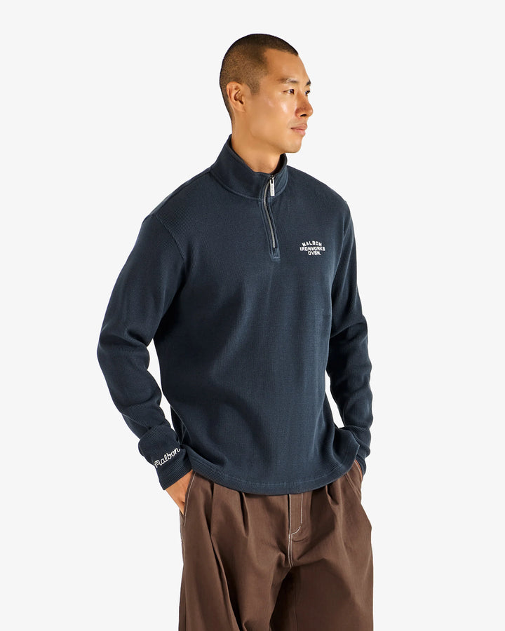 Malbon Men's Flyer Ironworks Mid Layer - Blueberry - Sun Diego Boardshop