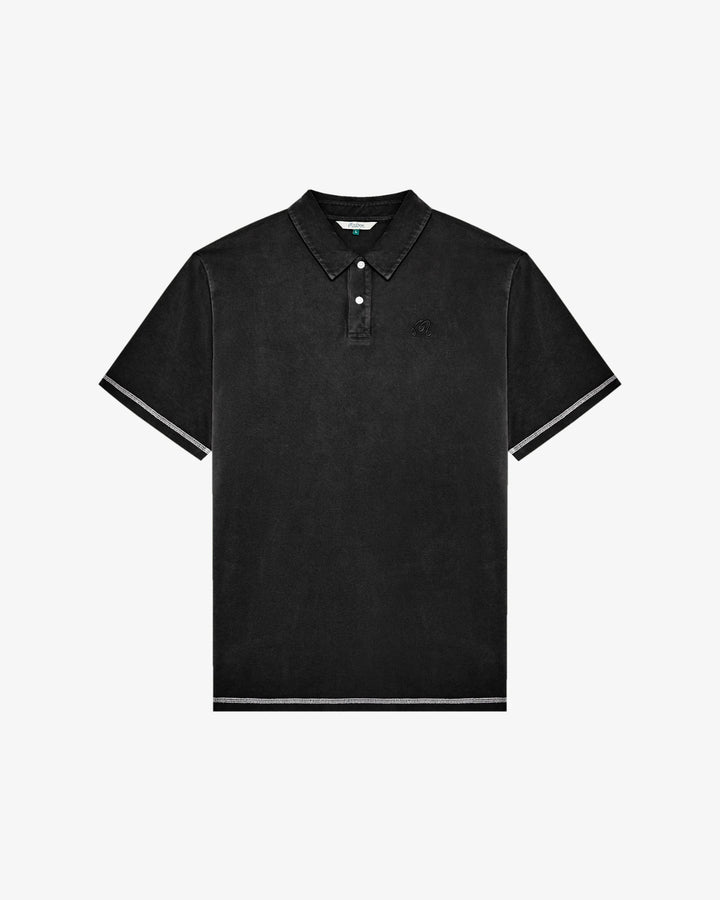 Malbon Men's Fairway Overdyed Polo - Black - Sun Diego Boardshop