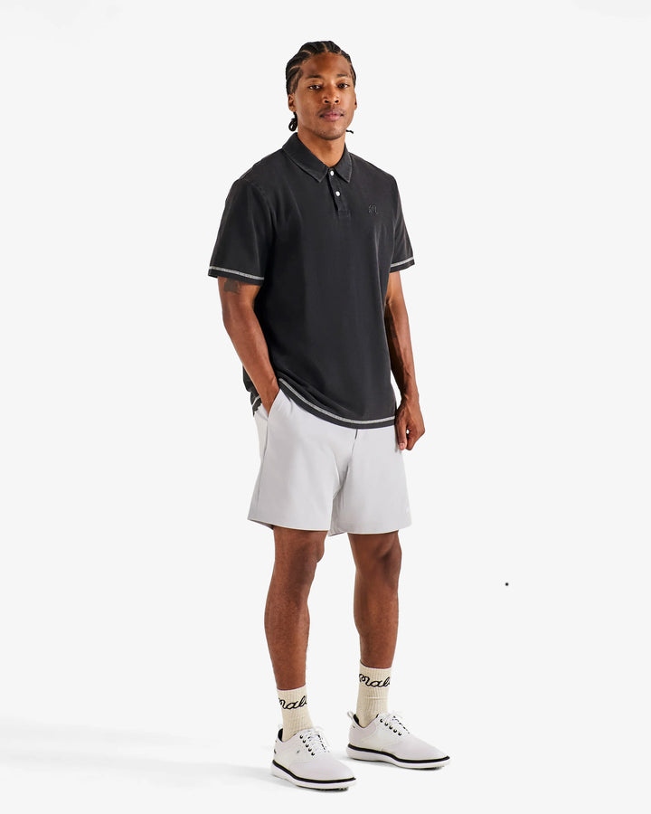 Malbon Men's Fairway Overdyed Polo - Black - Sun Diego Boardshop