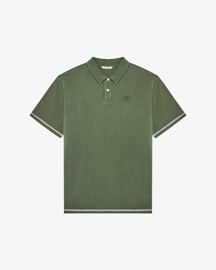 Malbon Men's Fairway Overdyed Polo - Rifle Green - Sun Diego Boardshop