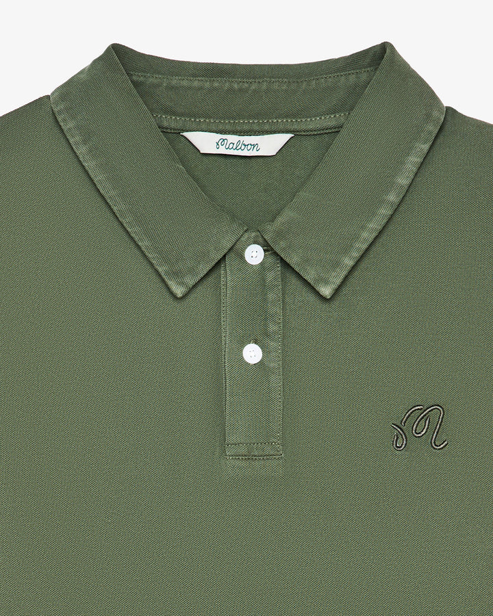 Malbon Men's Fairway Overdyed Polo - Rifle Green - Sun Diego Boardshop