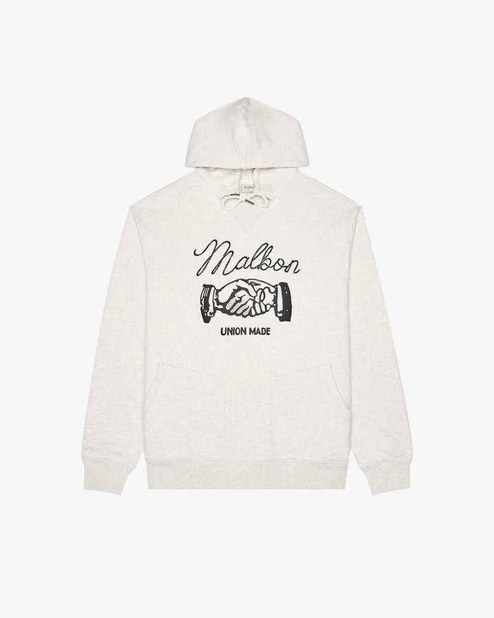 Malbon Men's Union Made Hoodie - Heather Oatmeal - Sun Diego Boardshop