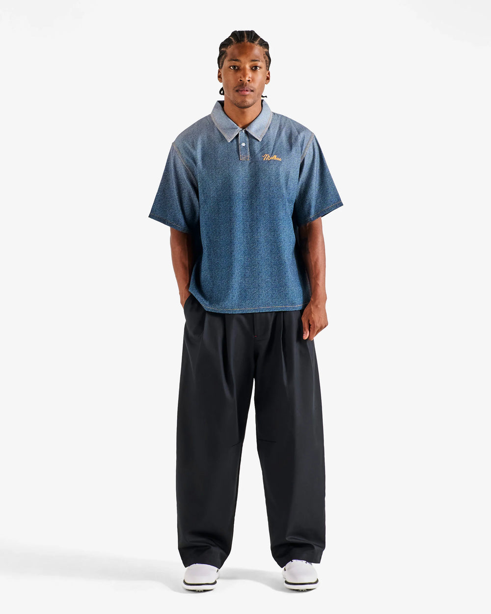 Malbon Men's Ironfade Polo - Dusty Navy - Sun Diego Boardshop