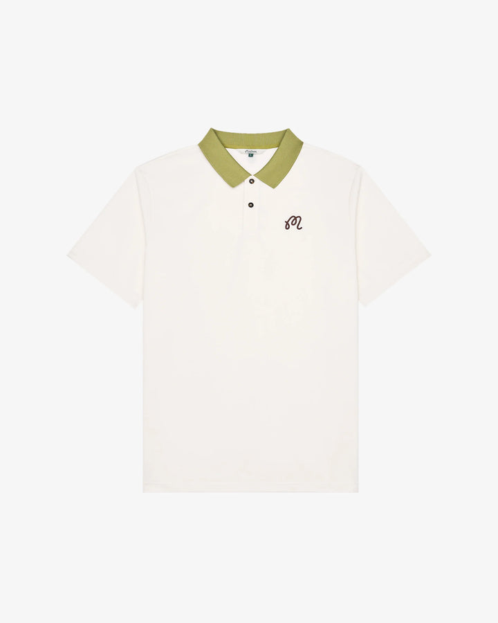 Malbon Men's Fairway Hex Polo - Ivory - Sun Diego Boardshop