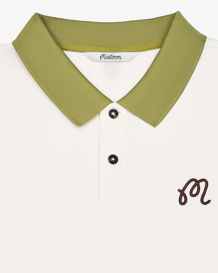Malbon Men's Fairway Hex Polo - Ivory - Sun Diego Boardshop