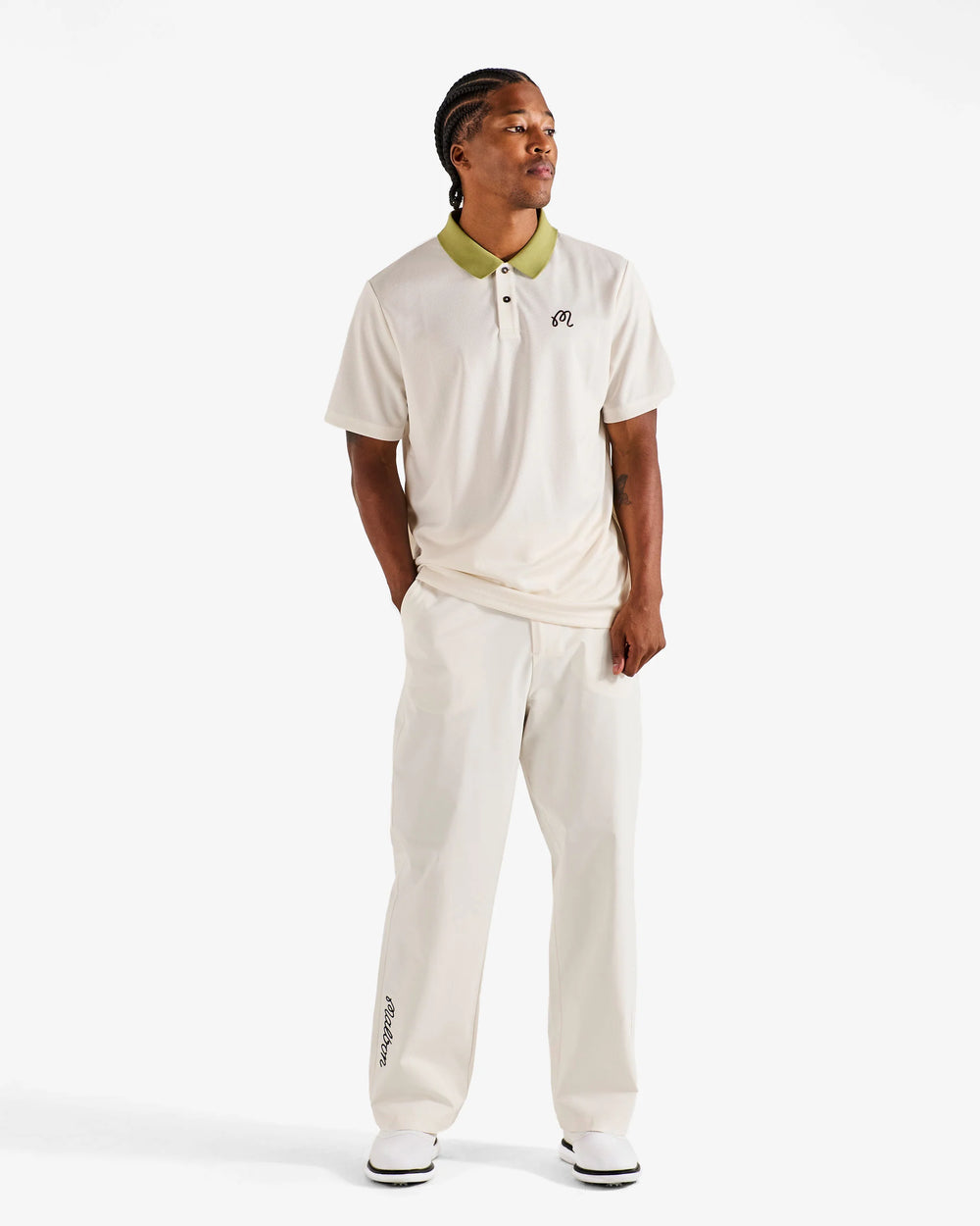 Malbon Men's Fairway Hex Polo - Ivory - Sun Diego Boardshop