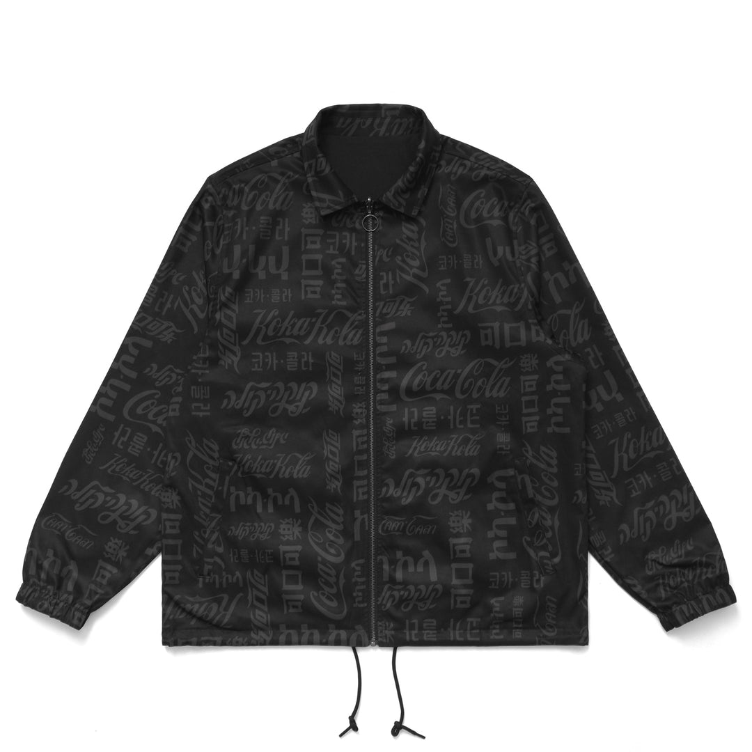 Malbon Golf  X COCA COLA INTERNATIONAL REVERSIBLE COACHES JACKET - BLACK - Sun Diego Boardshop