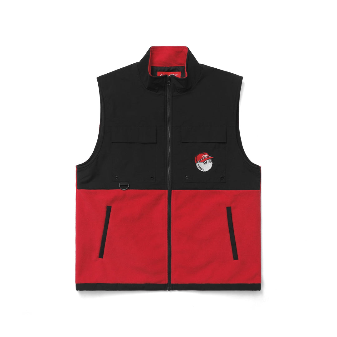 Malbon Golf X COCA COLA POLAR FLEECE VEST - BLACK - Sun Diego Boardshop