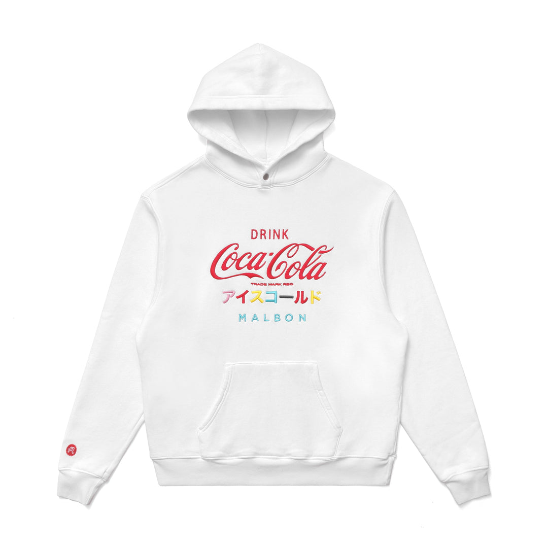 Malbon Golf X COCA COLA ICE COLD HOODIE - WHITE - Sun Diego Boardshop