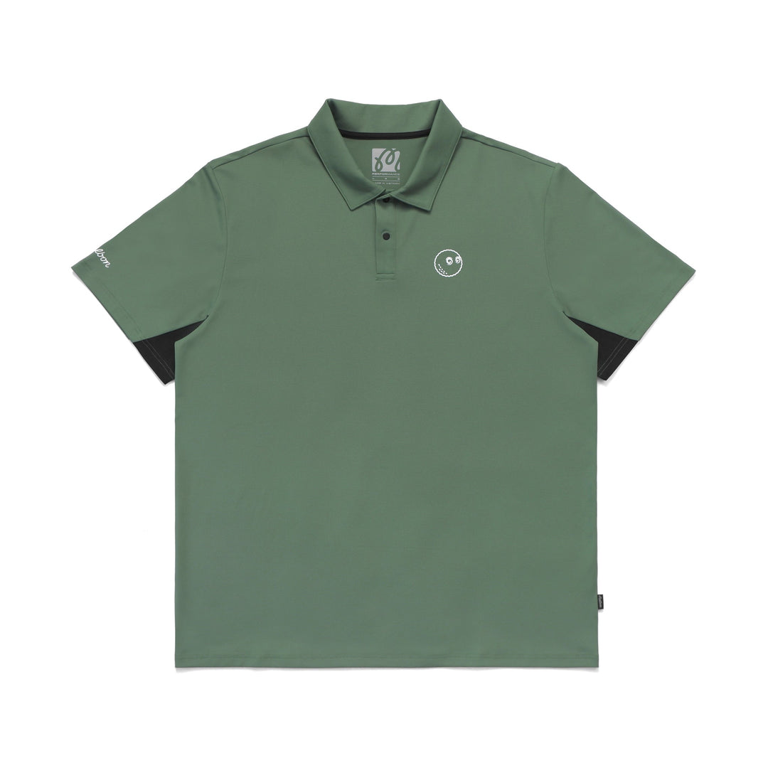 Malbon Golf PERFORMANCE PIQUE POLO - FOREST BLACK - Sun Diego Boardshop