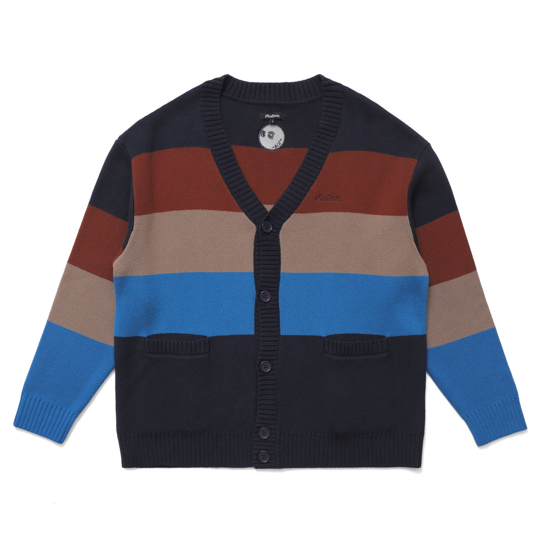 Malbon Golf Fairbanks Cardigan Sweater - ROYAL NAVY RUST - Sun Diego Boardshop