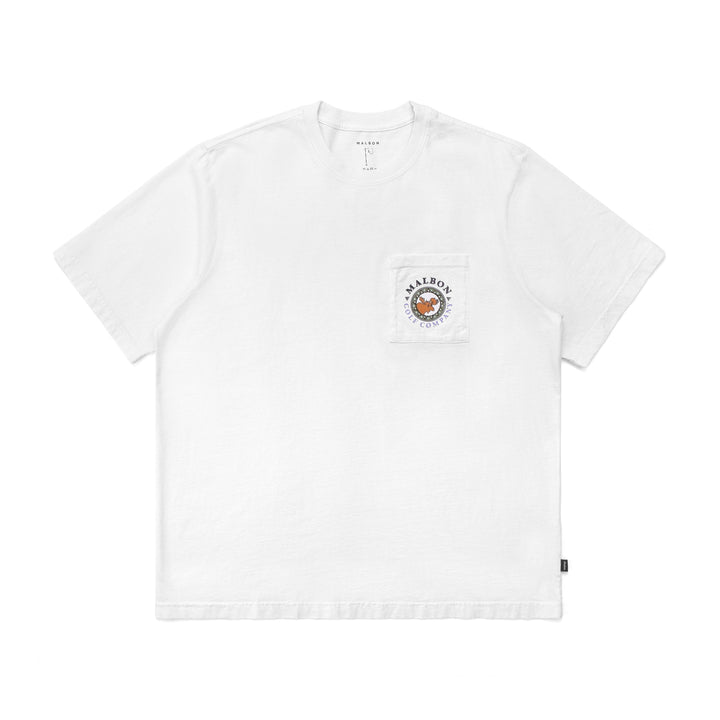 Malbon Golf Moose SS Pocket Tee - WHITE - Sun Diego Boardshop