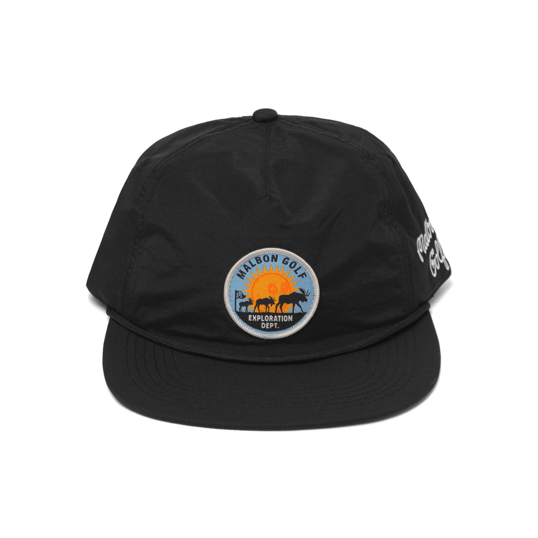 Malbon Golf EXPLORATION DEPT. NYLON ROPE HAT - BLACK - Sun Diego Boardshop