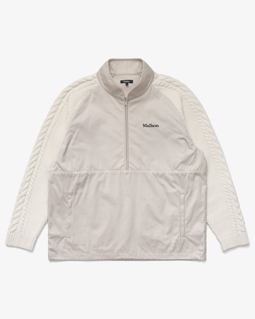 Malbon Golf Remington Hybrid Half Zip - IVORY - Sun Diego Boardshop