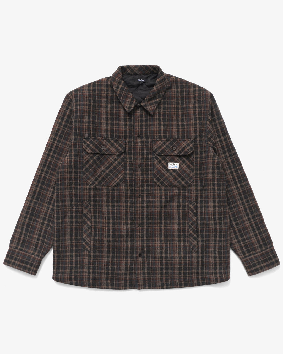 Malbon Golf Colton Quilted Flannel - BROWN - Sun Diego Boardshop