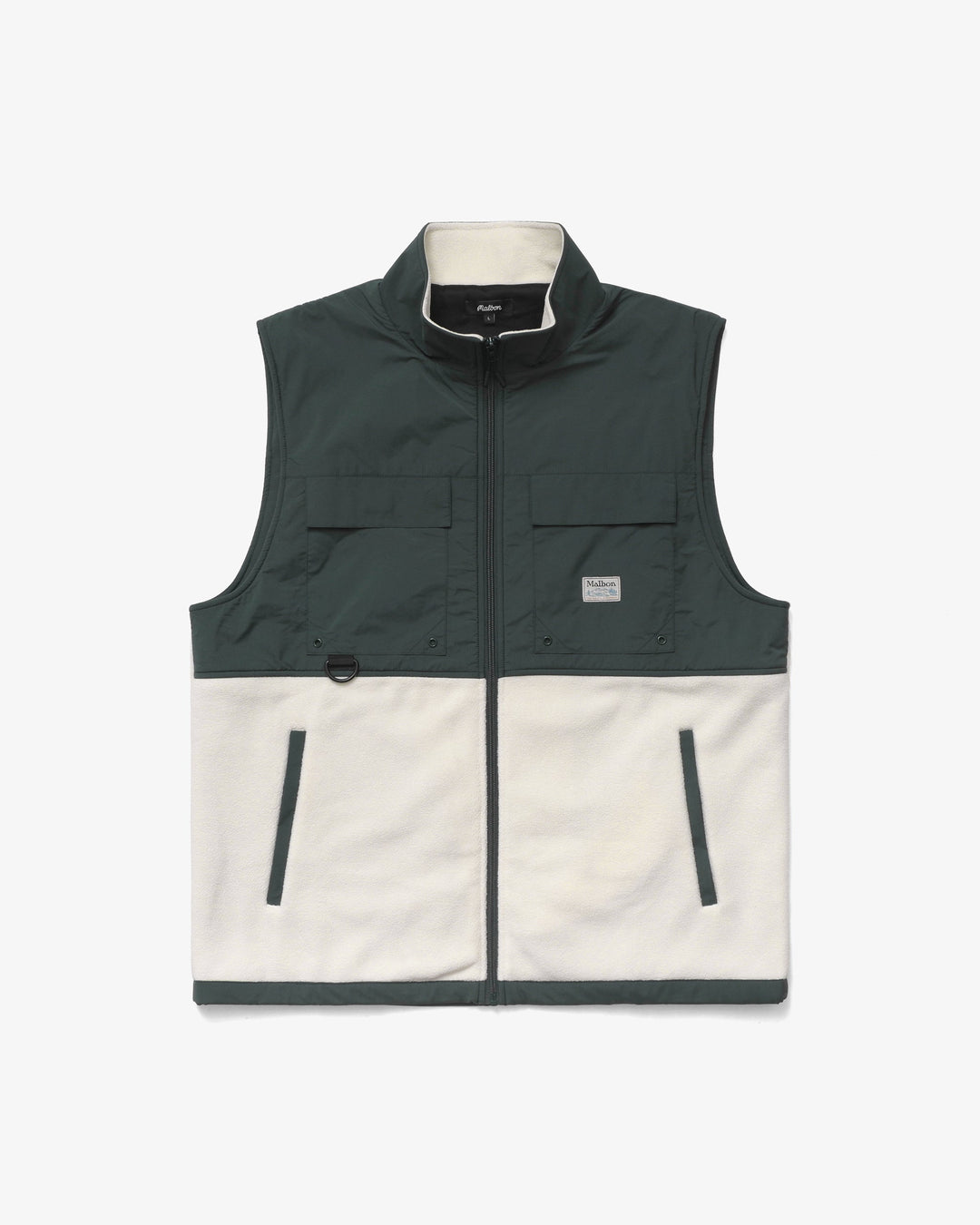 Malbon Golf Backcountry Polar Fleece Vest - FOREST/IVORY - Sun Diego Boardshop