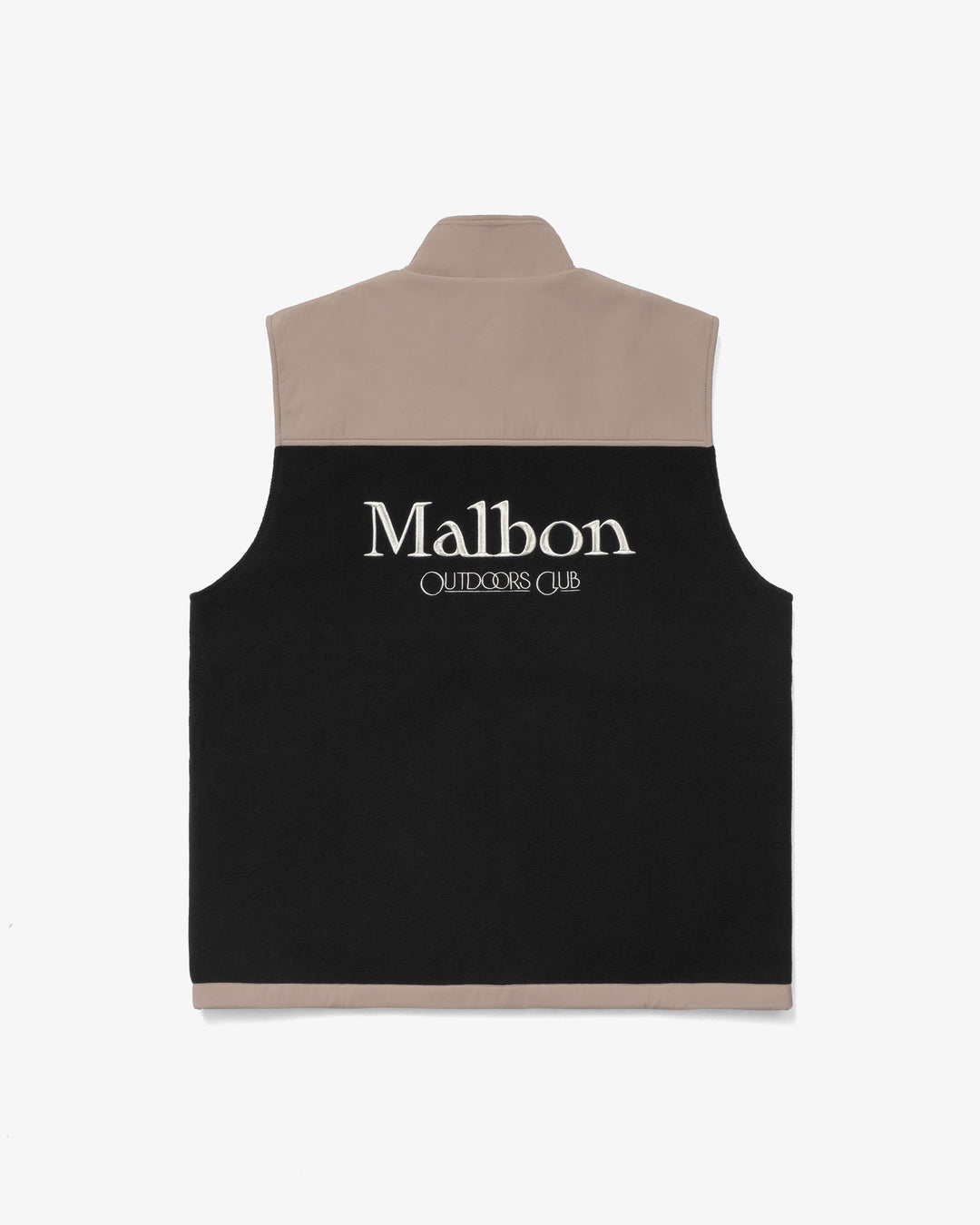 Malbon Golf Backcountry Polar Fleece Vest - KHAKI/BLACK - Sun Diego Boardshop