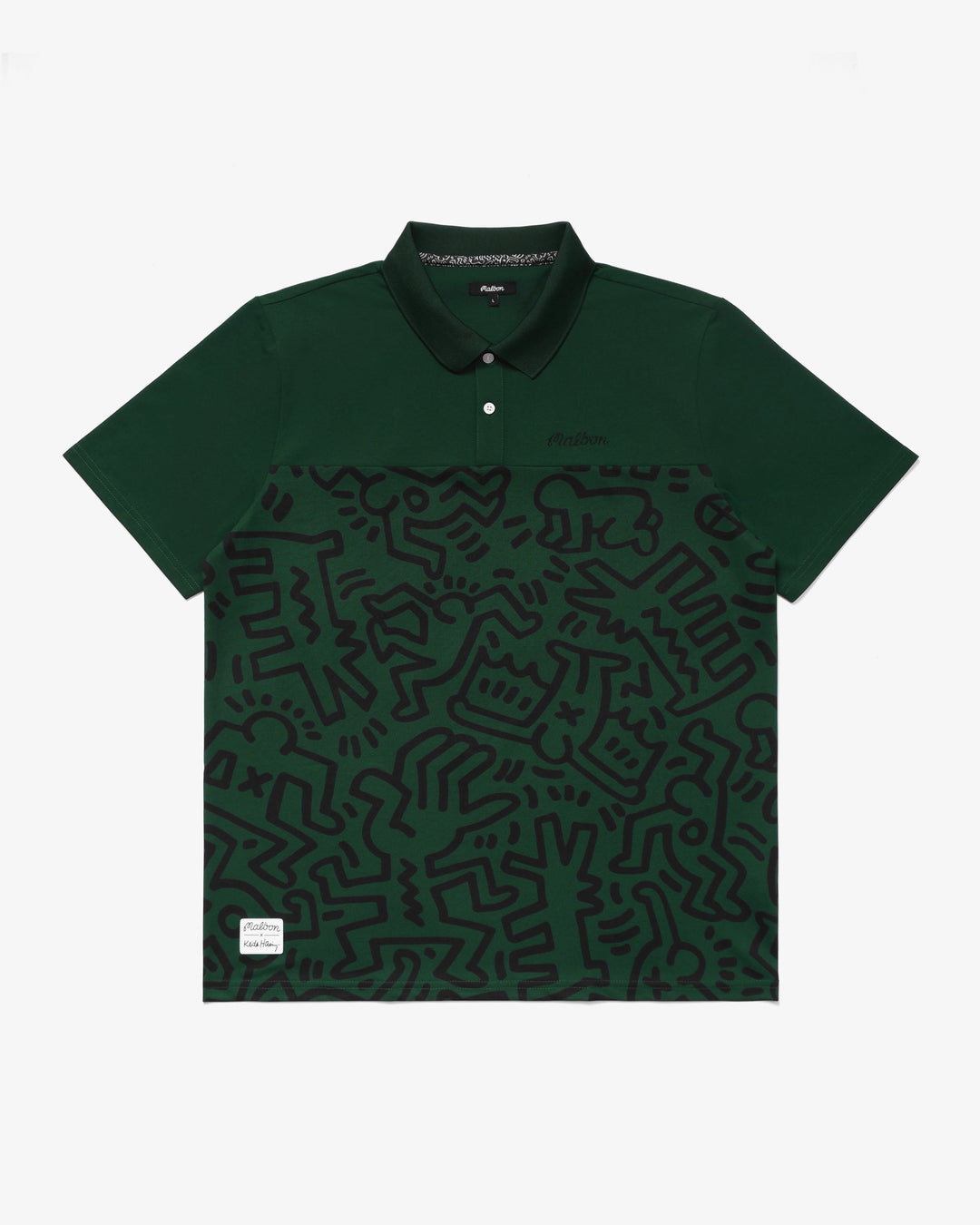 Malbon Golf MALBON X KEITH HARING PRINTED POLO - GREEN - Sun Diego Boardshop