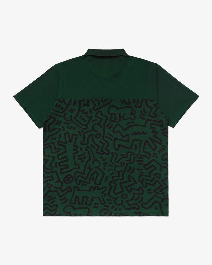 Malbon Golf MALBON X KEITH HARING PRINTED POLO - GREEN - Sun Diego Boardshop