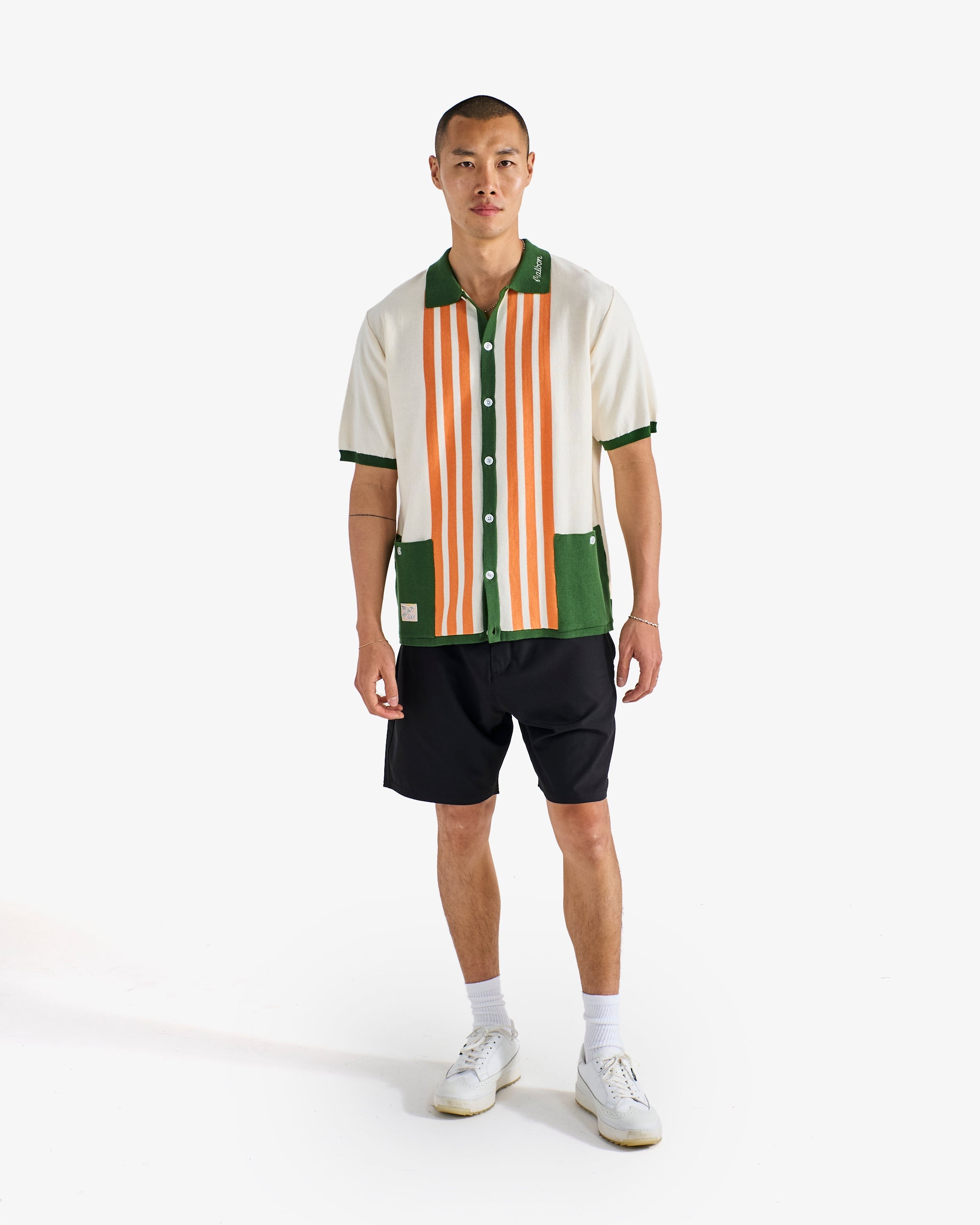 マルボン　Malbon Sahara Buttonup シャツ　XXL Malbon Gabbiano Knit Button Up - Ivory | Sun Diego Boardshops