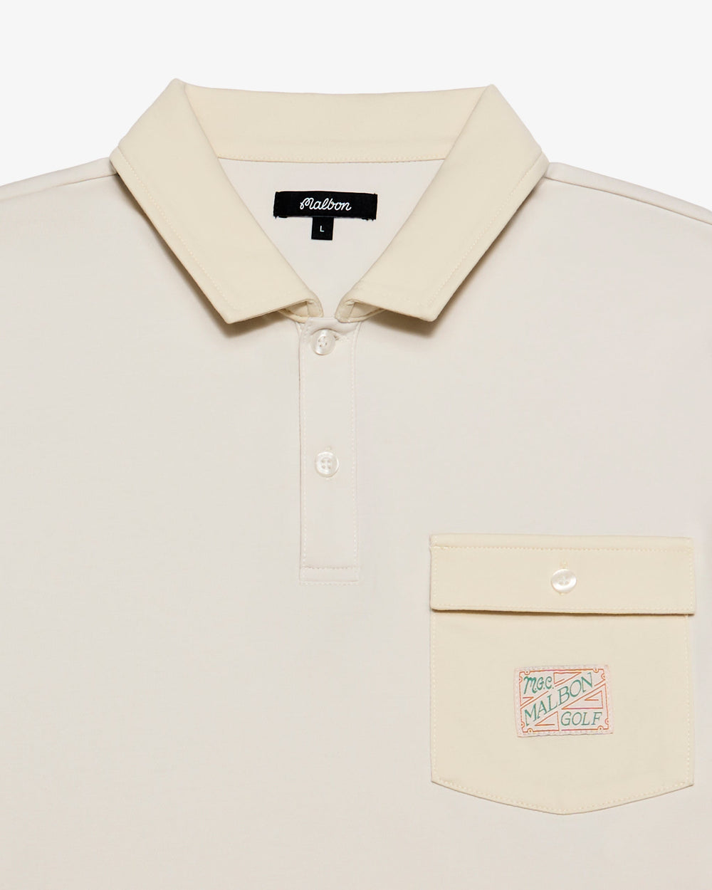Malbon Jovis Solid Polo - Ivory - Sun Diego Boardshop