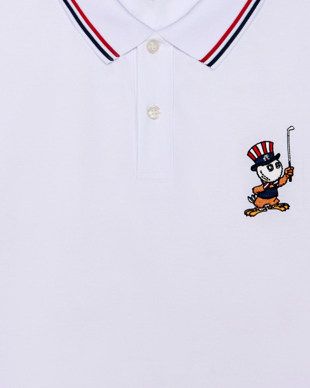 Malbon Eagle Buckets Performance Pique Polo - White - Sun Diego Boardshop