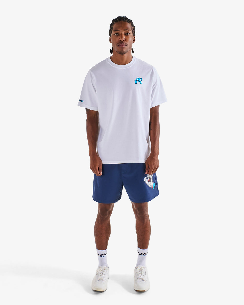 Malbon Bermuda Screaming Hand Tee - White - Sun Diego Boardshop