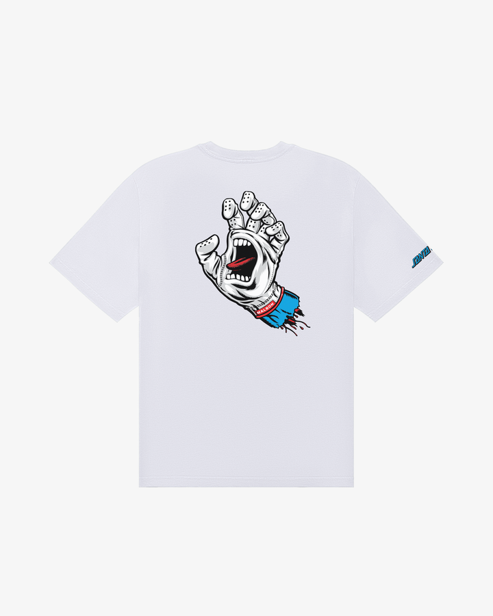 Malbon Bermuda Screaming Hand Tee - White - Sun Diego Boardshop