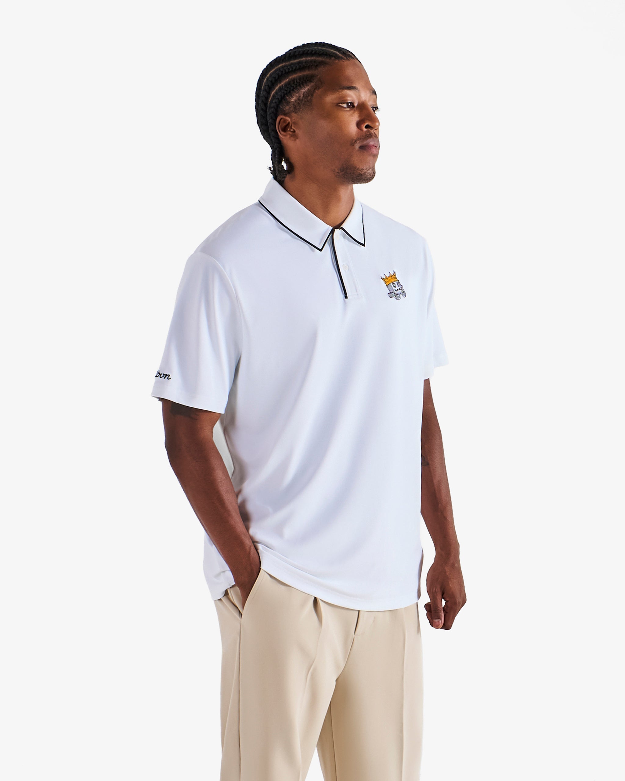 Malbon Fairway Monarch Polo - White | Sun Diego Boardshops