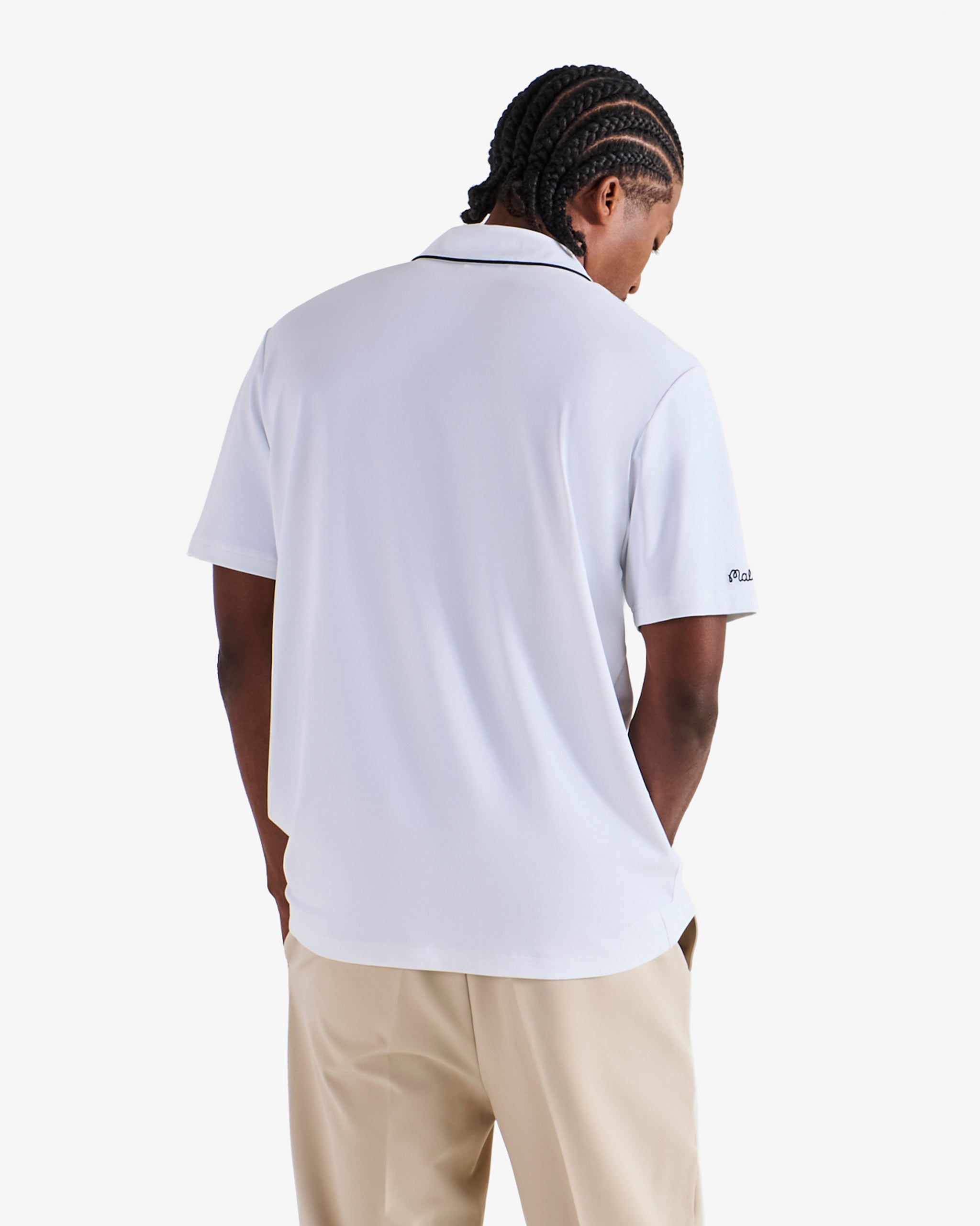 Malbon Fairway Monarch Polo - White | Sun Diego Boardshops