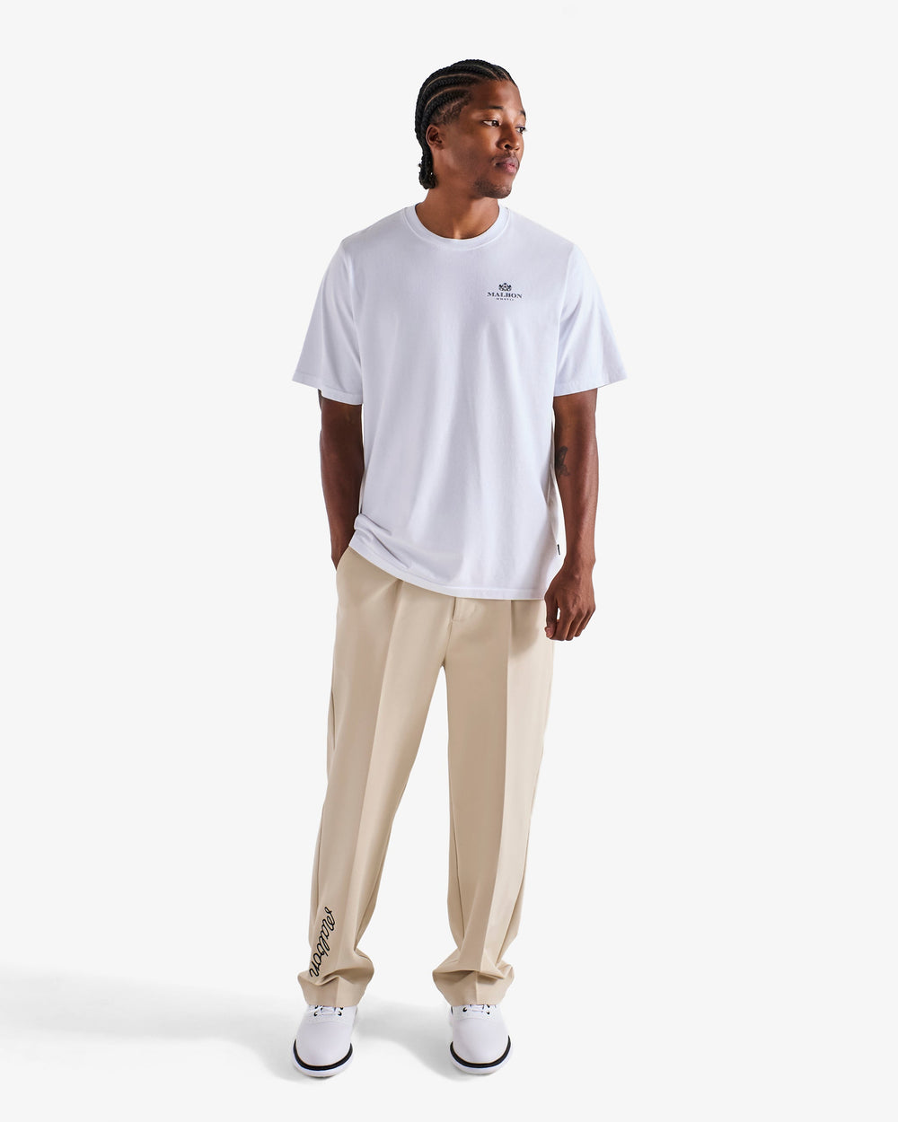 Malbon Bermuda Monarch Tee - White - Sun Diego Boardshop