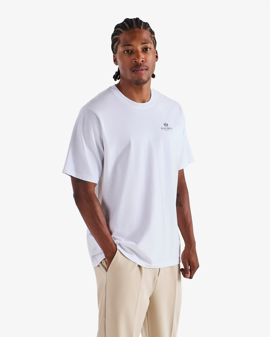 Malbon Bermuda Monarch Tee - White - Sun Diego Boardshop