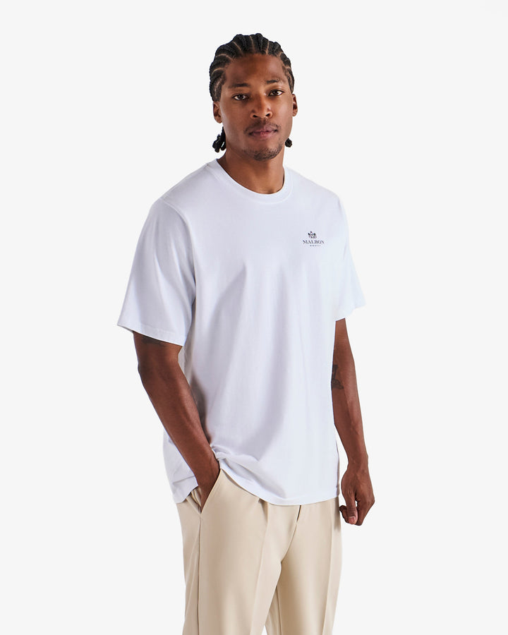 Malbon Bermuda Monarch Tee - White - Sun Diego Boardshop
