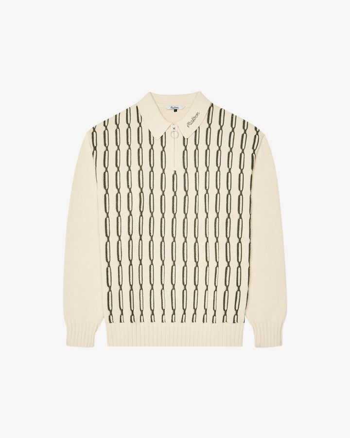 Malbon Links Polo Sweater - Beige