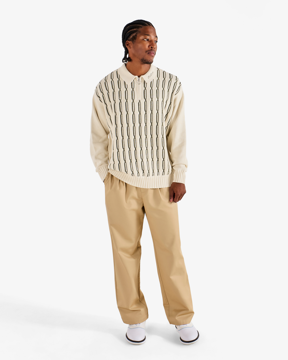 Malbon Links Polo Sweater - Beige - Sun Diego Boardshop