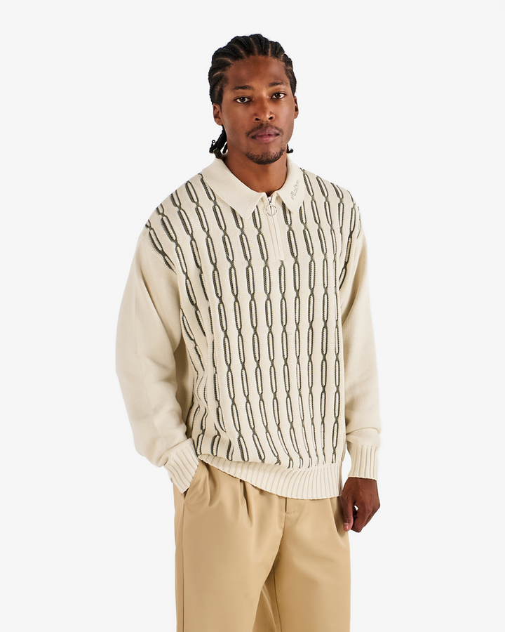 Malbon Links Polo Sweater - Beige