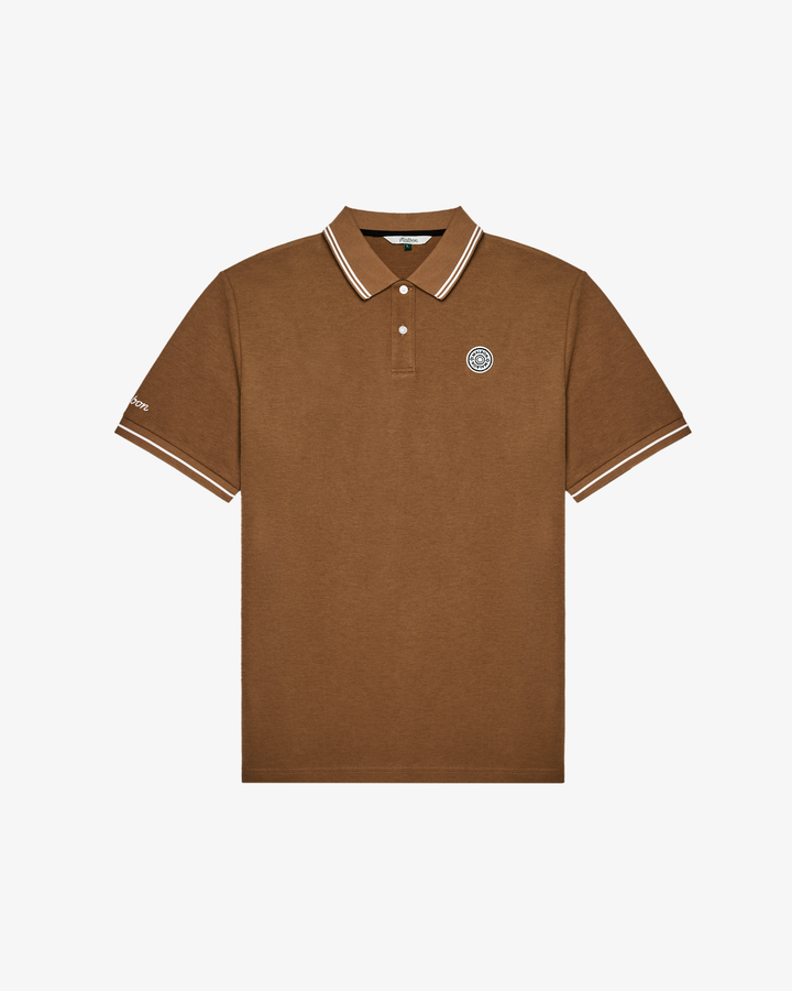 Malbon Fairway Applique Pique Polo - British Tan - Sun Diego Boardshop