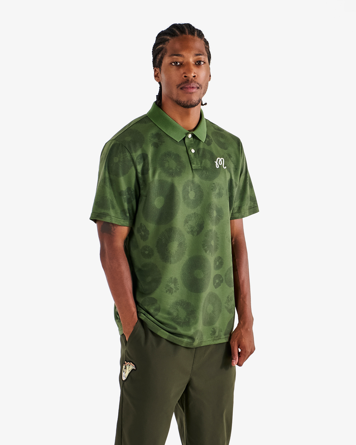 Malbon Fairway Foraging Polo - Olivine - Sun Diego Boardshop