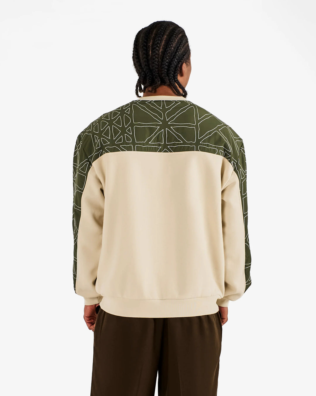 Malbon Tierra Crewneck - Cream/Olivine - Sun Diego Boardshop