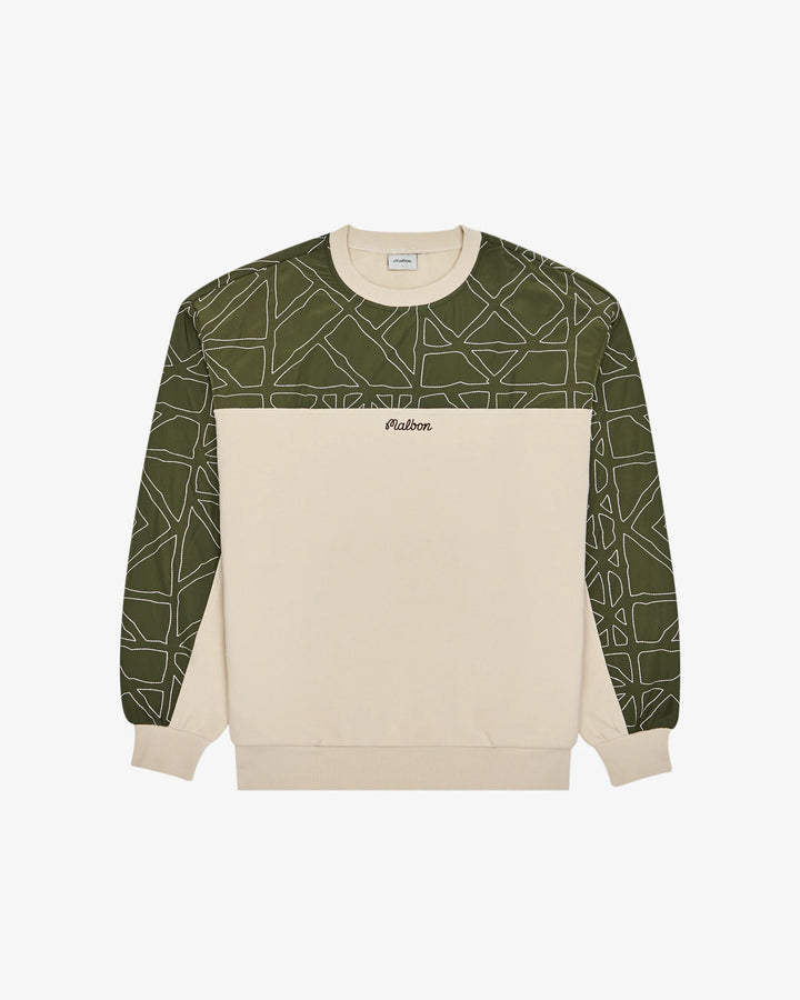 Malbon Tierra Crewneck - Cream/Olivine - Sun Diego Boardshop